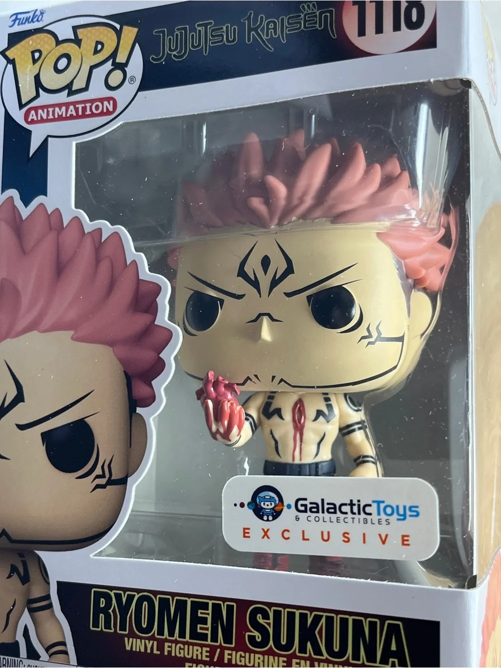 Ryomen Sukuna Funko Pop #1118 Galactic Jujutsu Kaisen Common Vaulted NEAR MINT
